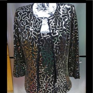 Black and Gold sequin Alex Twinset! Size M, NWT